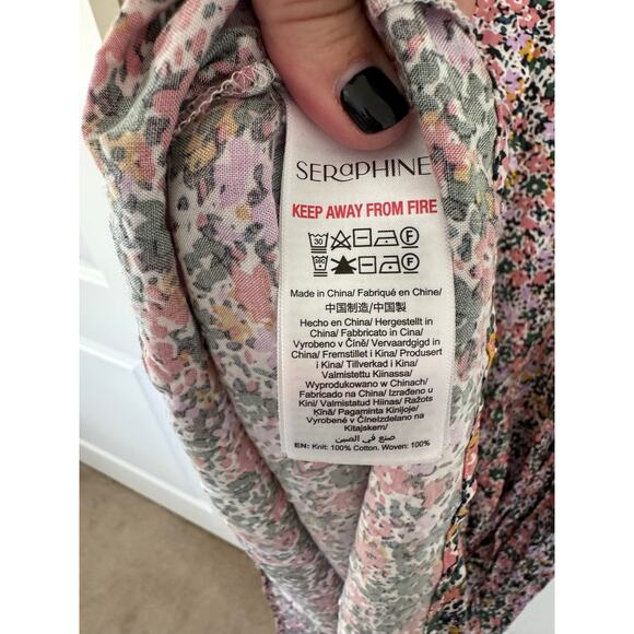 Seraphine Multi Color Floral Maternity To Breastfeeding Dress 6 - Picture 5 of 6